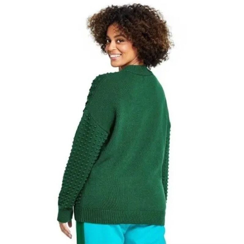 Lego Collection Target Popcorn Sweater Sz XS Green Cozy‎ Knit Warm Dark Academia - Picture 2 of 12